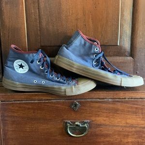 Unique Converse All Stars Chuck Taylor Vintage look Navy & Brown Men’s size 11